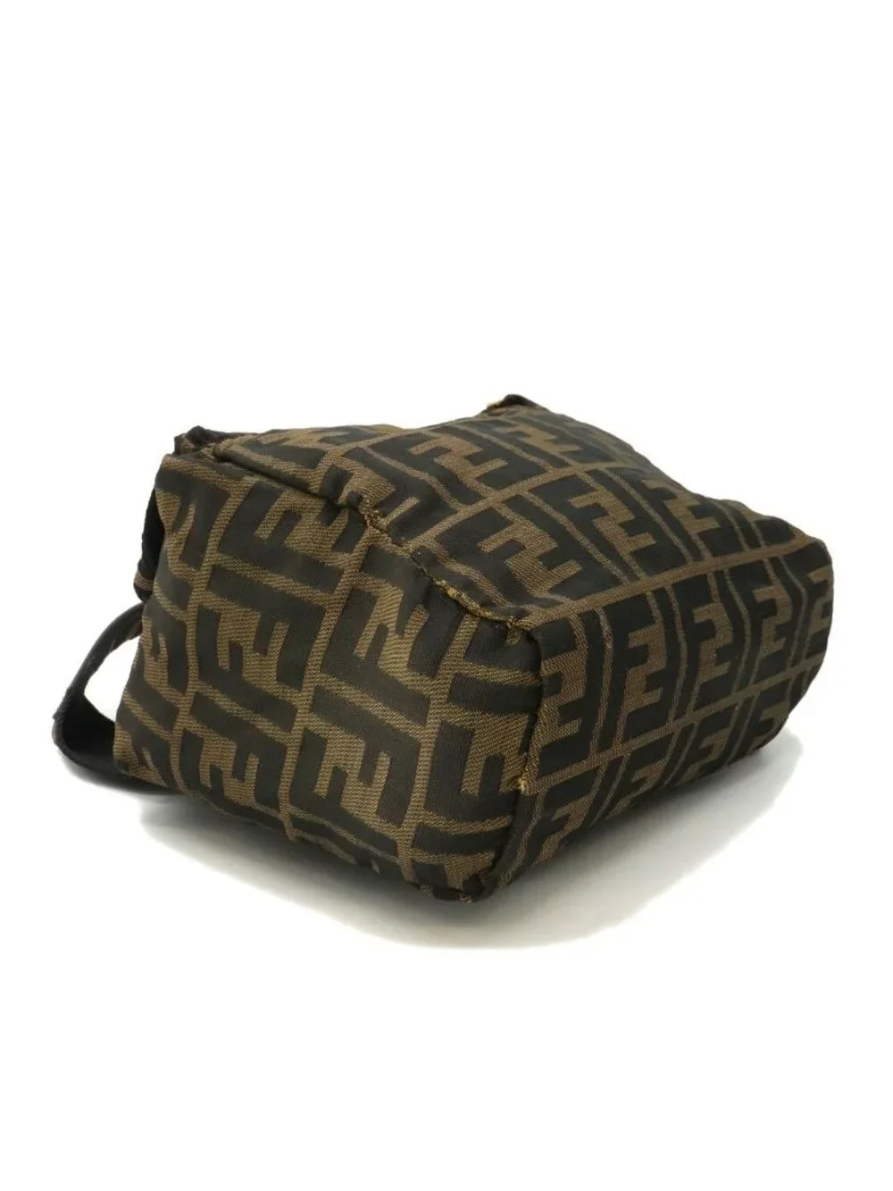 Fendi Zucca Handbag Pouch Inventory Nylon Khaki